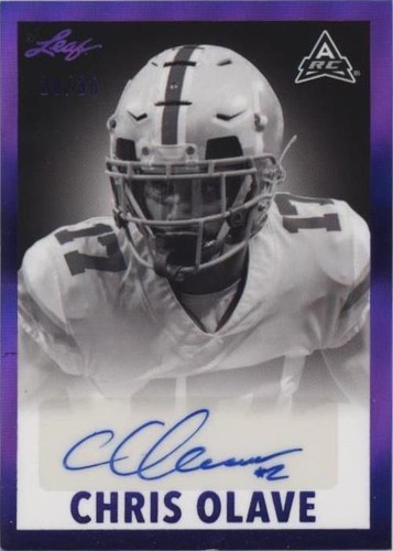 2021 Leaf Memories Chris Olave #BW-CO1