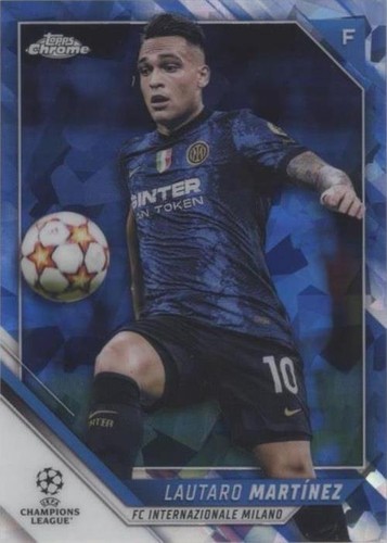Lautaro Martinez Auto Neon Green /99 2021-22 Topps Chrome
