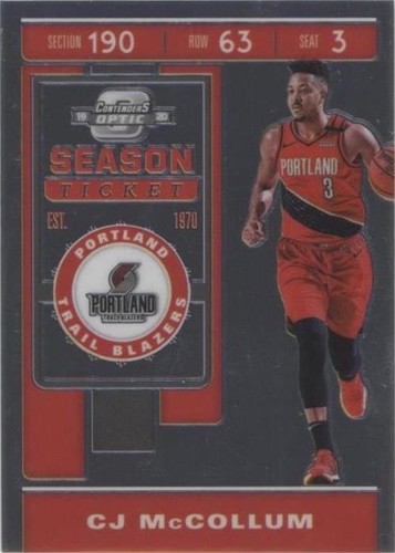 2019-20 Panini Contenders Optic - C.J. McCollum #40