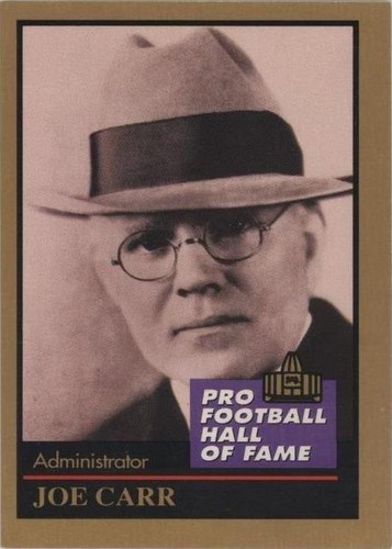 1991 Enor Pro Football Hall of Fame Joe Carr #25