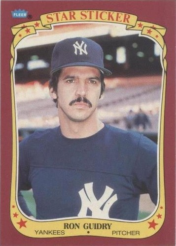 1986 Fleer Star Stickers - Ron Guidry #48