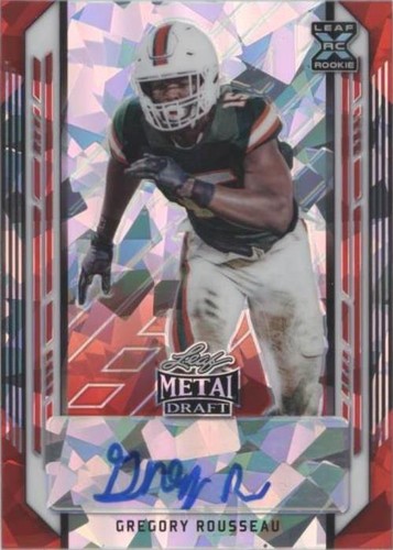 2021 Leaf Metal Draft Greg Rousseau #BA-GR1