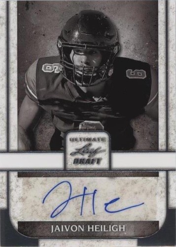 2022 Leaf Ultimate Draft Jaivon Heiligh #PA-JH1