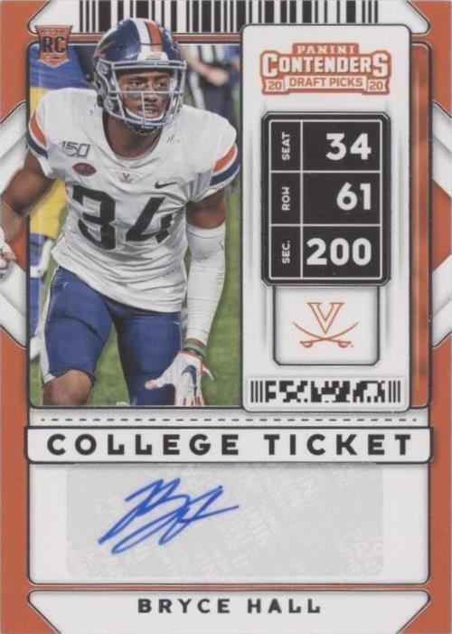 2020 Panini Contenders Draft Picks Bryce Hall #174