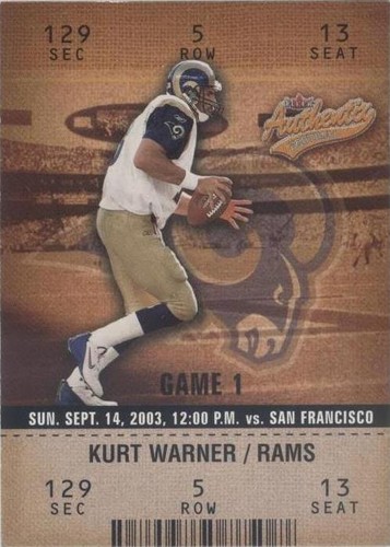 2003 Fleer Authentix Kurt Warner #75