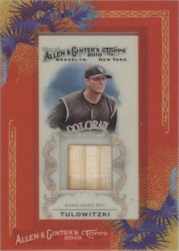 2010 Topps Allen & Ginter's - Troy Tulowitzki #AGR-TT