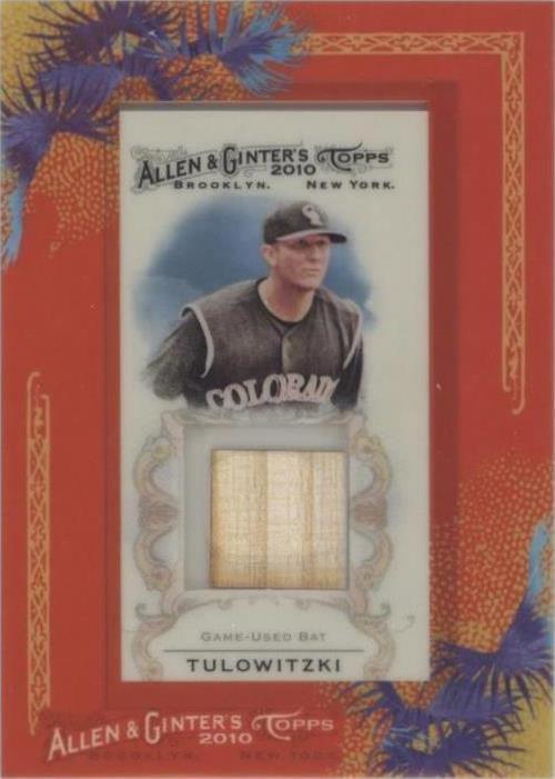 2010 Topps Allen & Ginter's - Troy Tulowitzki #AGR-TT