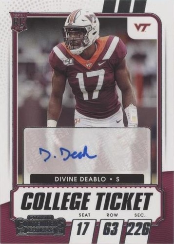 2021 Panini Contenders Draft Picks Divine Deablo #249