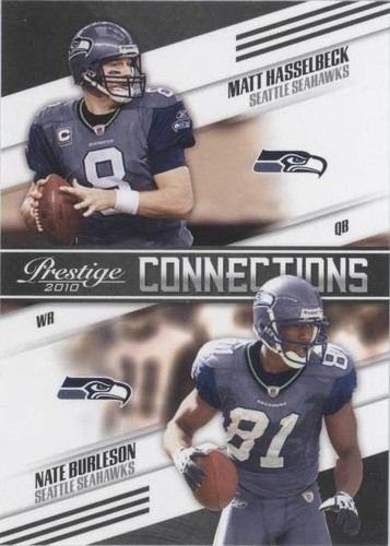 2010 Playoff Prestige Matt Hasselbeck Nate Burleson #10