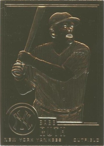 Vintage 1996 Babe Ruth NY Yankees Danbury Mint #30 Gold Card