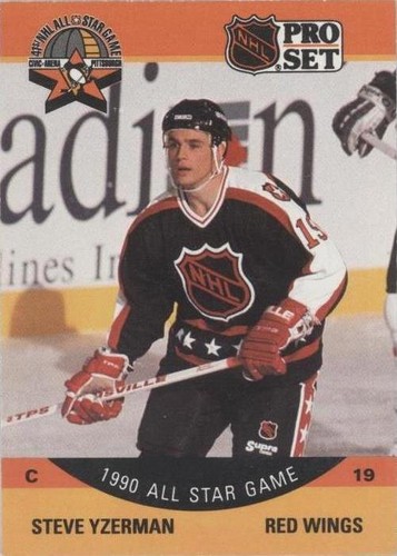 1990-91 NHL Pro Set Steve Yzerman All-Star Hockey card #347