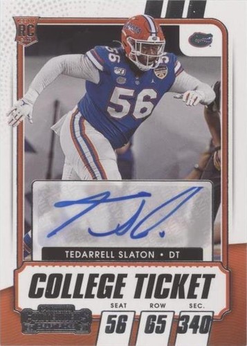 2021 Panini Contenders Draft Picks Tedarrell Slaton #300