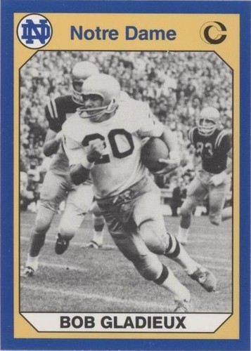 1990 Collegiate Collection University of Notre Dame Bob Gladieux #119