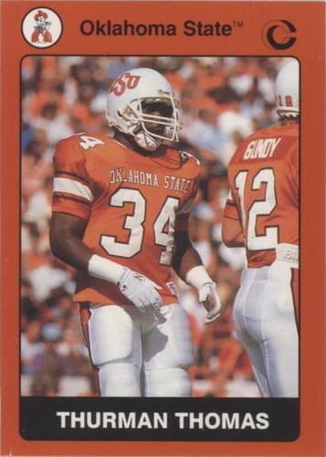 1991 Collegiate Collection Oklahoma State University Cowboys Thurman Thomas #68