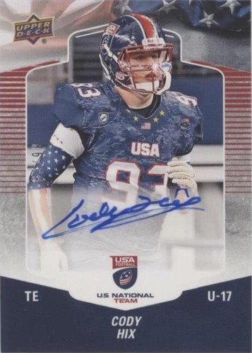 2018 Upper Deck USA Football Cody Hix #A-10