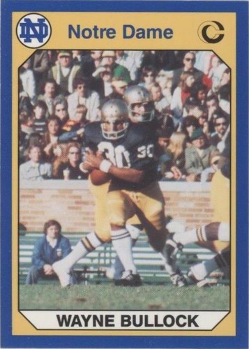 1990 Collegiate Collection University of Notre Dame Wayne Bullock #61