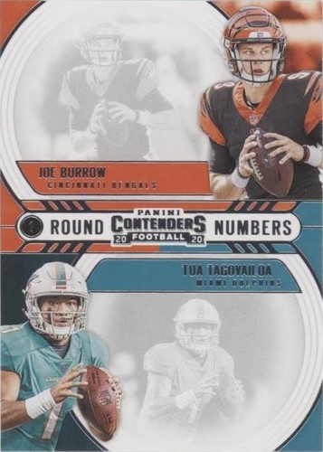 2020 Panini Contenders Joe Burrow Tua Tagovailoa #RN-BT