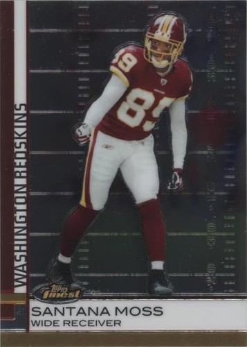 2009 Topps Finest Santana Moss #15