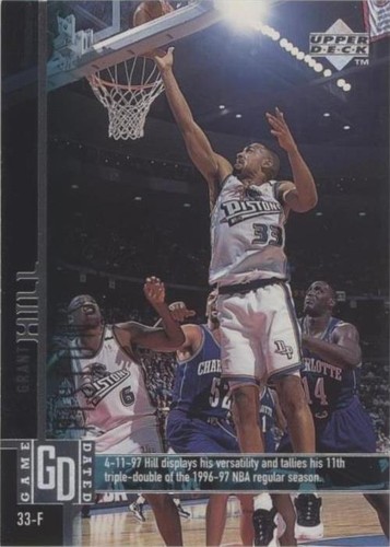 1997-98 Upper Deck SPX Sky Blue Parallel Card Grant Hill #13