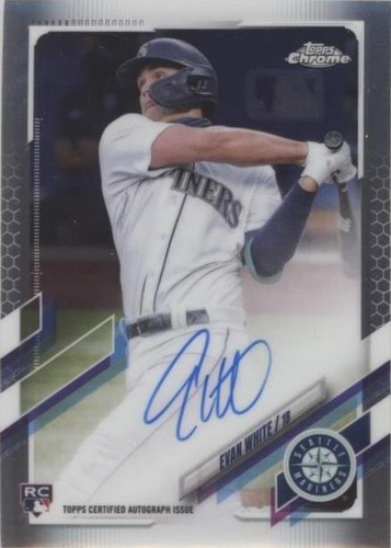 2021 Topps Chrome #61 Evan White RC Seattle Mariners 46523