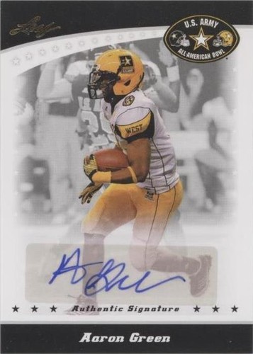 2011 Leaf U.S. Army All-American Bowl Aaron Green #BA-AG1