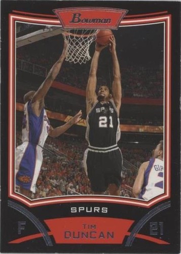 2008-09 Bowman Draft Picks & Stars - Tim Duncan #21
