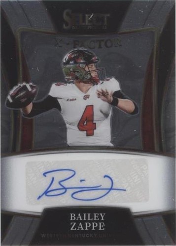 2022 Panini Select Draft Picks Bailey Zappe #X-BZA