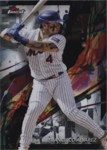 topps finest francisco alvarez rose gold refractor base ball