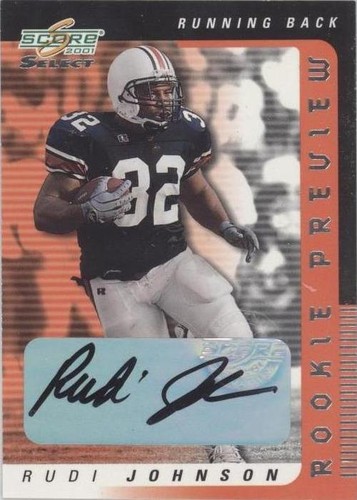 2001 Score Select Rudi Johnson #RP-43
