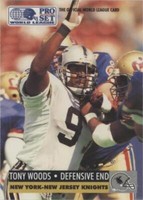 1991 Pro Set WLAF Tony Woods #109