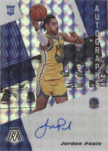 2019 Panini Mosaic Jordan Poole #228 Silver Prizm Golden