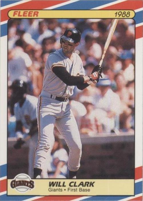 Superestrellas de béisbol Fleer 1988 edición limitada - Will Clark #8