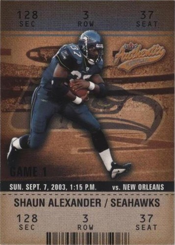 2003 Fleer Authentix Shaun Alexander #7