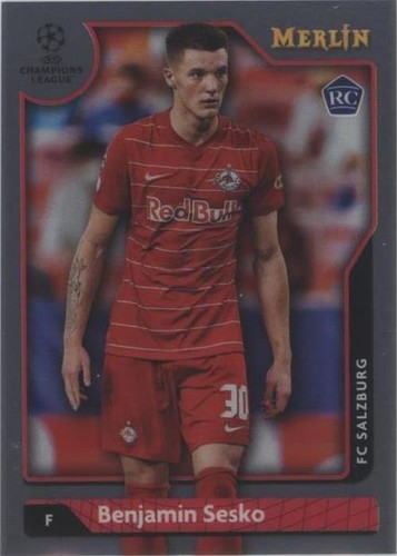 2021-22 Topps Merlin Collection Chrome UCL Benjamin Sesko #120