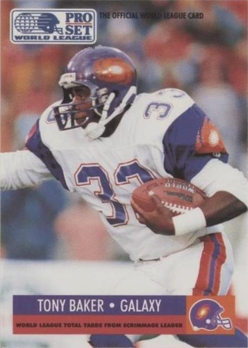 1991 Pro Set WLAF Tony Baker #23