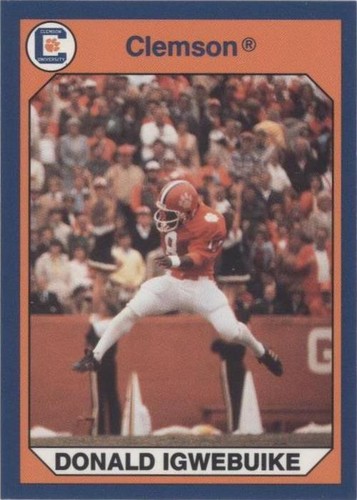 1990 Collegiate Collection Clemson Tigers Donald Igwebuike #4