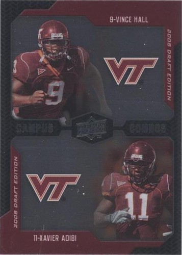 2008 Upper Deck Draft Edition Vince Hall Xavier Adibi #240