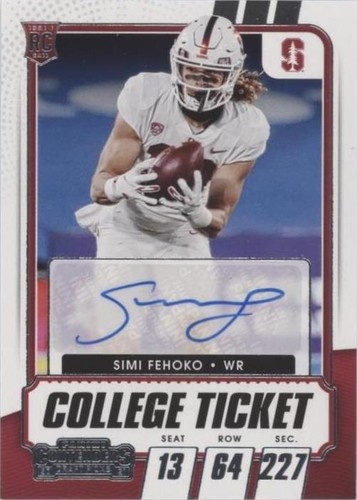 2021 Panini Contenders Draft Picks Simi Fehoko #253