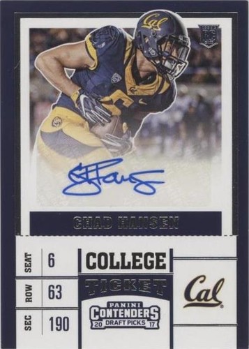 2017 Panini Contenders Draft Picks Chad Hansen #290