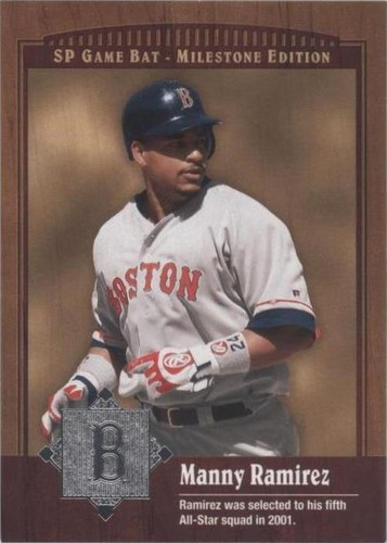 2001 SP Game Bat Edition Milestone - Manny Ramirez #24