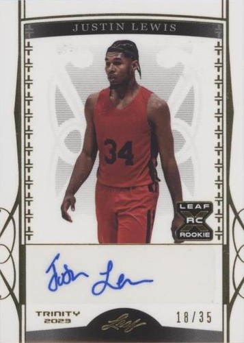 2022-23 Leaf Trinity - Justin Lewis #BA-JL2