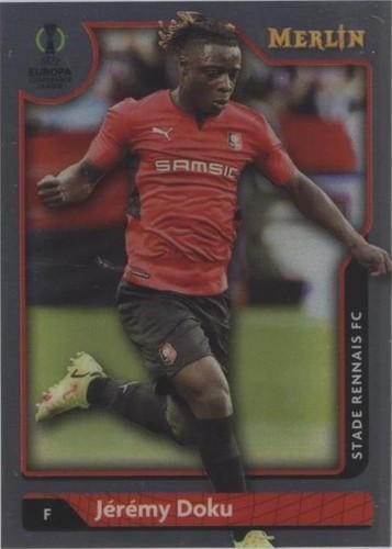 2021-22 Topps Merlin Collection Chrome UCL Jeremy Doku #11