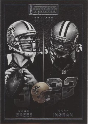 2015 Panini Playbook Drew Brees Mark Ingram #7