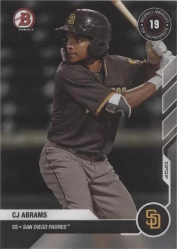 2020-21 Bowman Next Topps Now Baseball America Top 100 Prospects - C.J. Abrams #BA-25