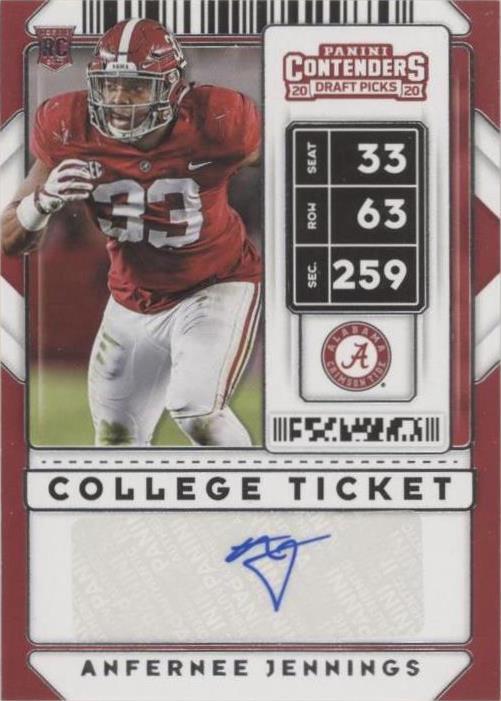 2020 Panini Contenders Draft Picks Anfernee Jennings #202