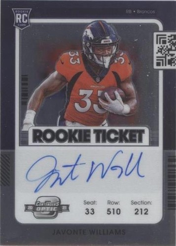 2021 Panini Contenders Optic Javonte Williams #115