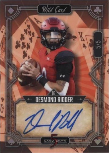 2022 Wild Card 5 Card Draw Desmond Ridder #5CDCL-14