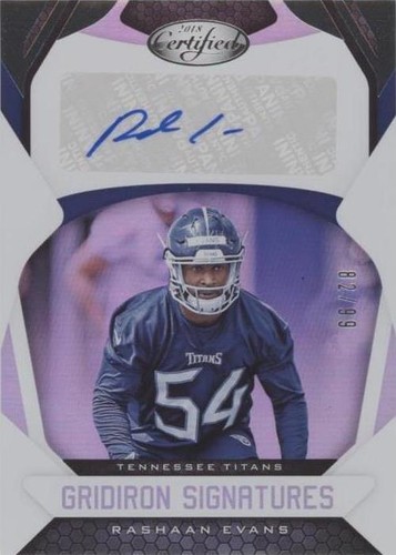 2018 Panini Certified Rashaan Evans #GS-RA