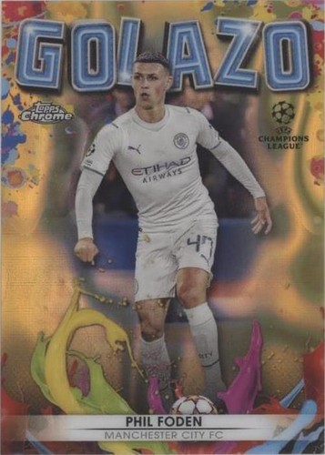 2021-22 Prizm EPL Phil Foden Signatures Prizms Silver Auto
