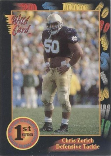 1991 Wild Card Draft Chris Zorich #50